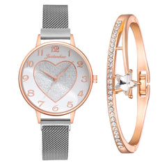 Ladies Quartz Watch Bracelet Set Bowl Watch