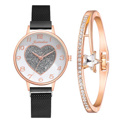 Ladies Quartz Watch Bracelet Set Bowl Watch