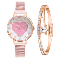 Ladies Quartz Watch Bracelet Set Bowl Watch