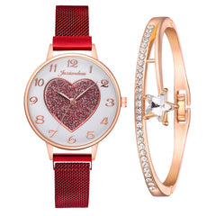 Ladies Quartz Watch Bracelet Set Bowl Watch