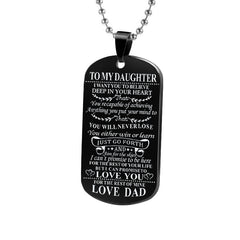 Family Necklaces Dog Tags Dad\\\\\\\\\\\\\\\\mom To Son\\\\\\\\\\\\\\\\daugthter Pendant Inspirational Necklace Metal military Dog tag Engraving Steel Gift
