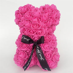 Red Rose Bear 25 cm Teddy Artificial Bear Rose Valentine Day For Girlfriend Women Wife Mother Day Gifts