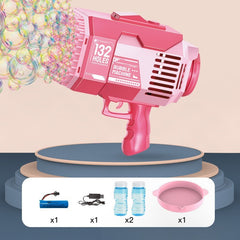 40/132 holes Funny Automatic Bubbles Maker  Rocket Launcher Bubble gun Machine