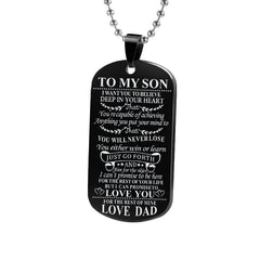 Family Necklaces Dog Tags Dad\\\\\\\\\\\\\\\\mom To Son\\\\\\\\\\\\\\\\daugthter Pendant Inspirational Necklace Metal military Dog tag Engraving Steel Gift