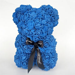Red Rose Bear 25 cm Teddy Artificial Bear Rose Valentine Day For Girlfriend Women Wife Mother Day Gifts