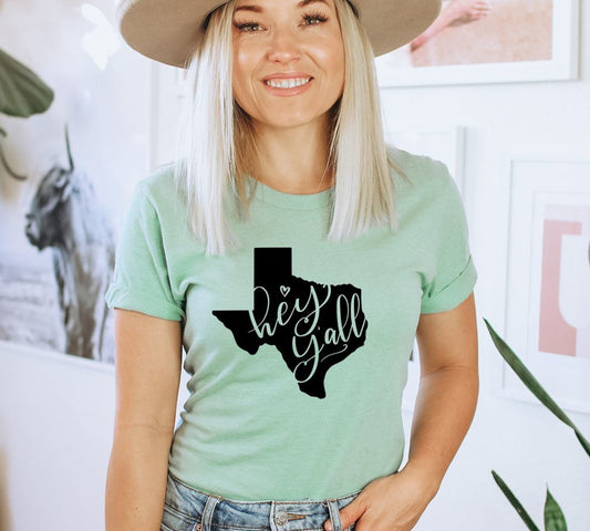 Hey Y'all T-shirt, Southern Top, Sarcastic Tee, Country Concert T-shirt, Gift For Her, Funny Texas Tshirt, Family Shirt, Weekend Tee