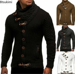 Long Sleeve Knitted Pullovers Sweater Men