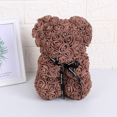 Red Rose Bear 25 cm Teddy Artificial Bear Rose Valentine Day For Girlfriend Women Wife Mother Day Gifts