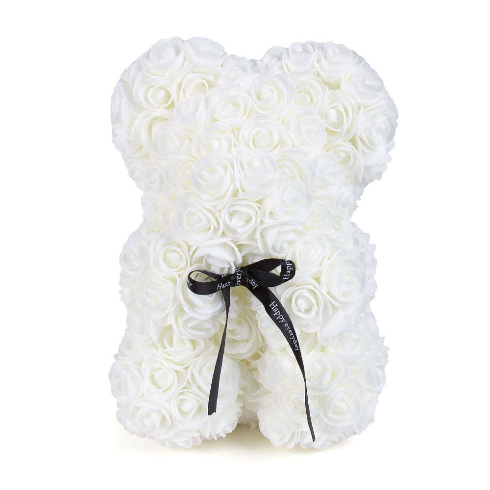 Red Rose Bear 25 cm Teddy Artificial Bear Rose Valentine Day For Girlfriend Women Wife Mother Day Gifts