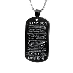 Family Necklaces Dog Tags Dad\\\\\\\\\\\\\\\\mom To Son\\\\\\\\\\\\\\\\daugthter Pendant Inspirational Necklace Metal military Dog tag Engraving Steel Gift