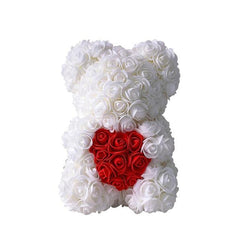 Red Rose Bear 25 cm Teddy Artificial Bear Rose Valentine Day For Girlfriend Women Wife Mother Day Gifts