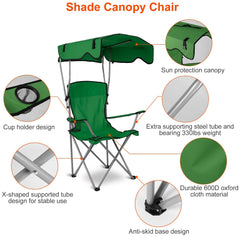 Foldable Beach Canopy Chair Set