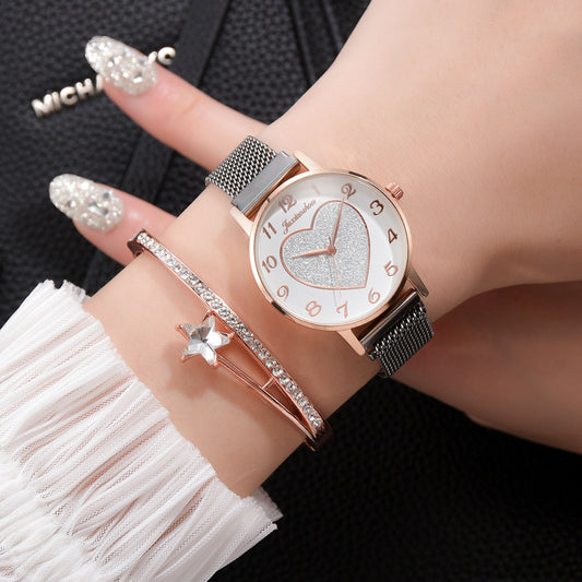 Ladies Quartz Watch Bracelet Set Bowl Watch