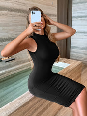 Body-Con Sexy Solid Sleeveless Dress