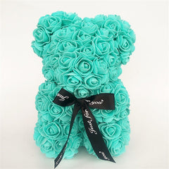 Red Rose Bear 25 cm Teddy Artificial Bear Rose Valentine Day For Girlfriend Women Wife Mother Day Gifts