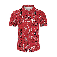 Hawaiian Short Sleeve Summer Lapel T-Shirt