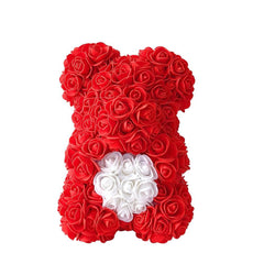 Red Rose Bear 25 cm Teddy Artificial Bear Rose Valentine Day For Girlfriend Women Wife Mother Day Gifts