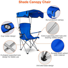 Foldable Beach Canopy Chair Set