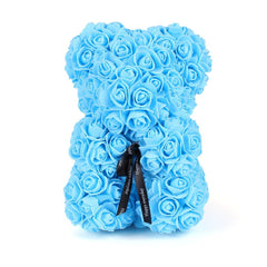 Red Rose Bear 25 cm Teddy Artificial Bear Rose Valentine Day For Girlfriend Women Wife Mother Day Gifts