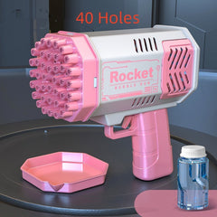 40/132 holes Funny Automatic Bubbles Maker  Rocket Launcher Bubble gun Machine