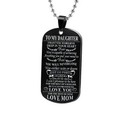 Family Necklaces Dog Tags Dad\\\\\\\\\\\\\\\\mom To Son\\\\\\\\\\\\\\\\daugthter Pendant Inspirational Necklace Metal military Dog tag Engraving Steel Gift