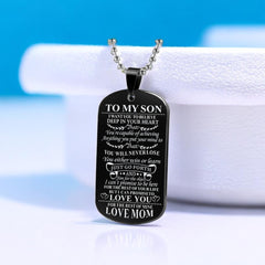 Family Necklaces Dog Tags Dad\\\\\\\\\\\\\\\\mom To Son\\\\\\\\\\\\\\\\daugthter Pendant Inspirational Necklace Metal military Dog tag Engraving Steel Gift