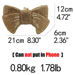 Boutique De Fgg Novelty Women Bow Clutch Crystal Evening Bags Hard