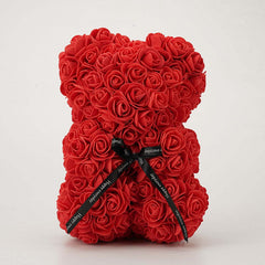 Red Rose Bear 25 cm Teddy Artificial Bear Rose Valentine Day For Girlfriend Women Wife Mother Day Gifts
