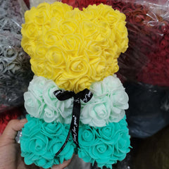 Red Rose Bear 25 cm Teddy Artificial Bear Rose Valentine Day For Girlfriend Women Wife Mother Day Gifts
