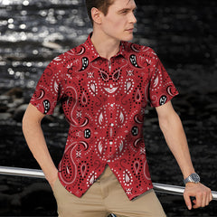 Hawaiian Short Sleeve Summer Lapel T-Shirt