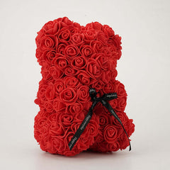 Red Rose Bear 25 cm Teddy Artificial Bear Rose Valentine Day For Girlfriend Women Wife Mother Day Gifts