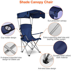 Foldable Beach Canopy Chair Set