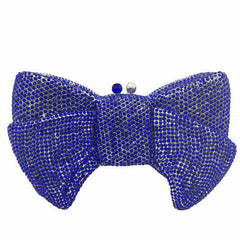 Boutique De Fgg Novelty Women Bow Clutch Crystal Evening Bags Hard