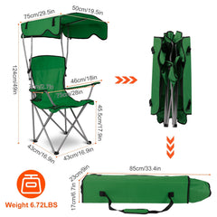 Foldable Beach Canopy Chair Set